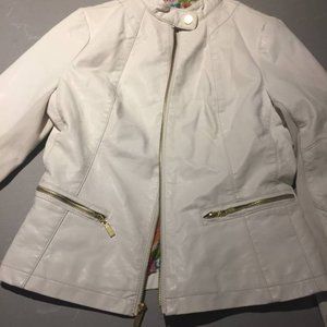 Faux Leather Bomber Jacket